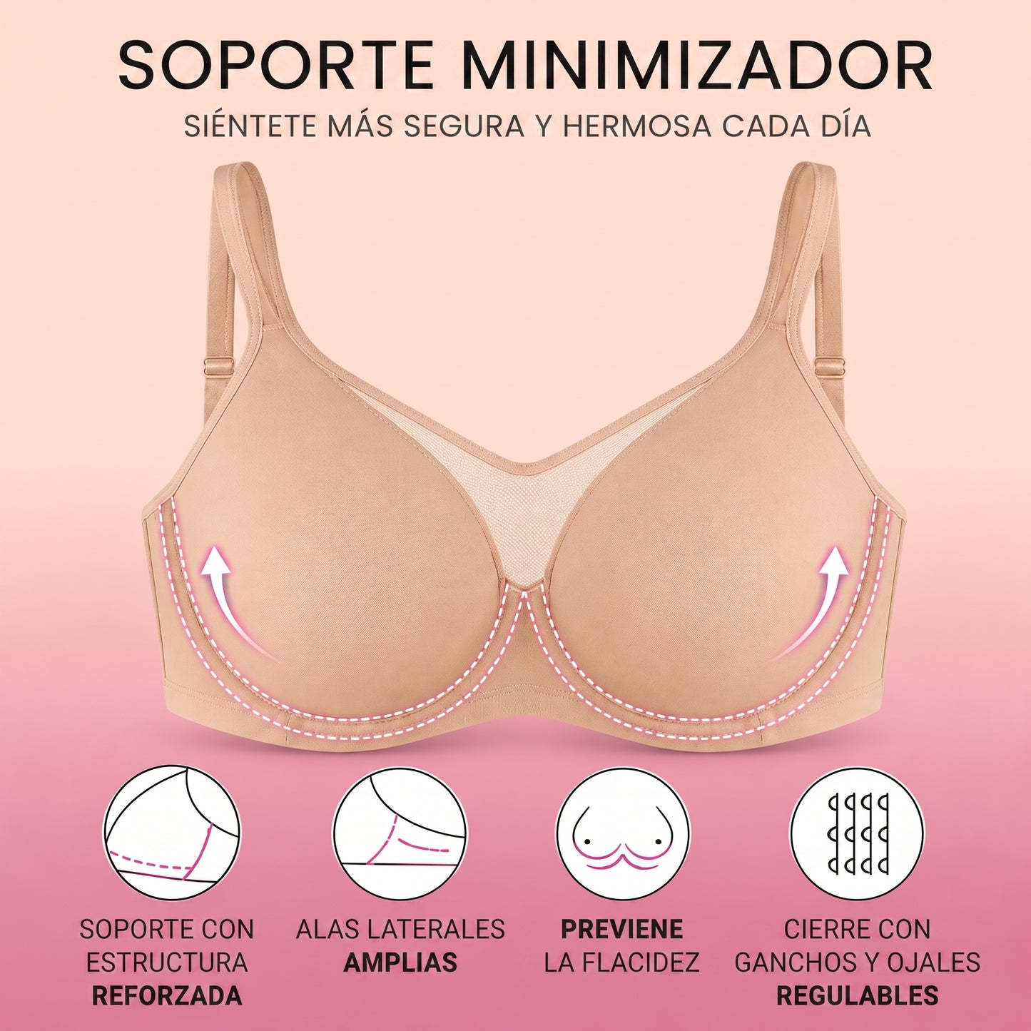 Valyforme - Sujetador minimizador invisible