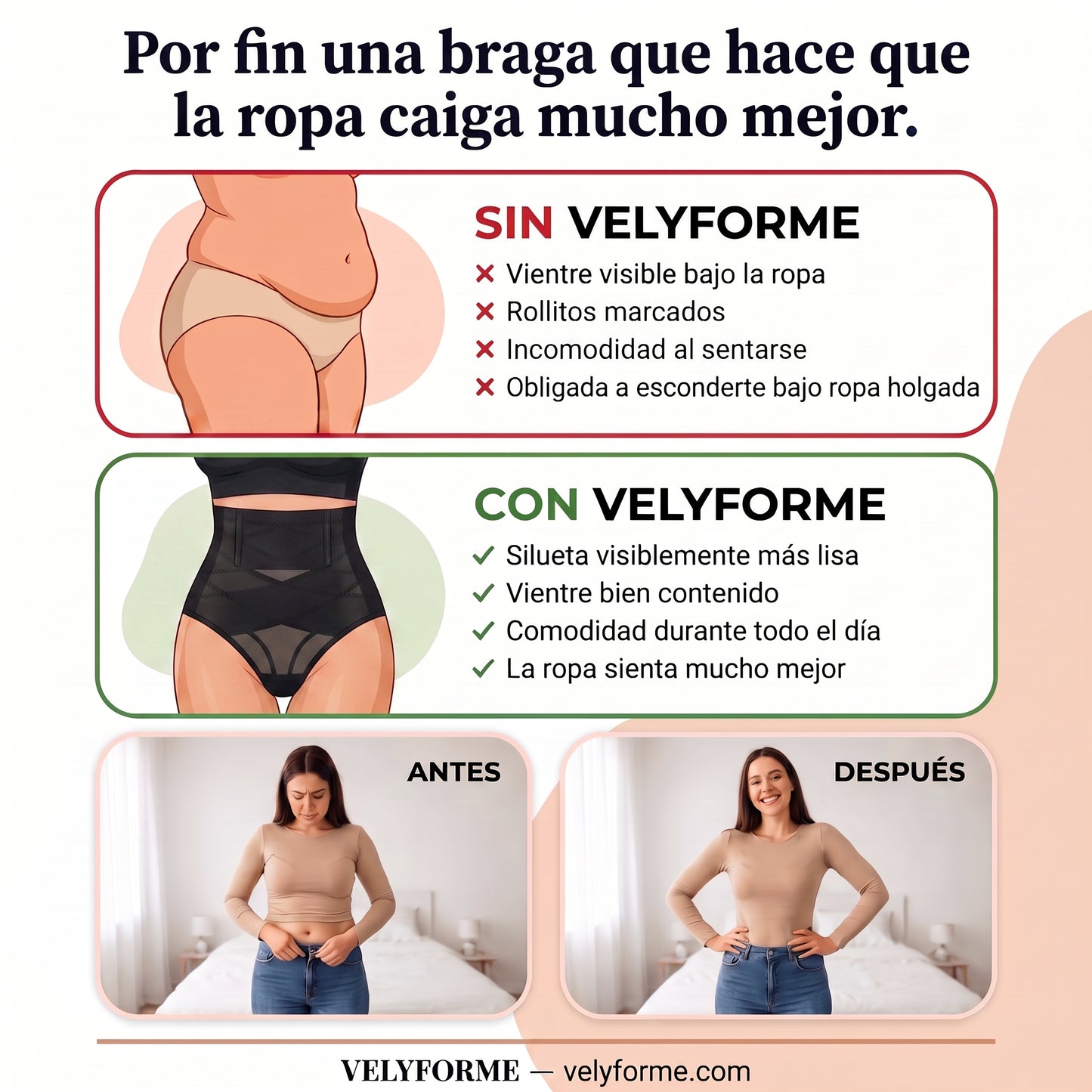 NUEVO: Velyforme® Tanga Moldeador de Talle Alto – Vientre Plano sin Esfuerzo