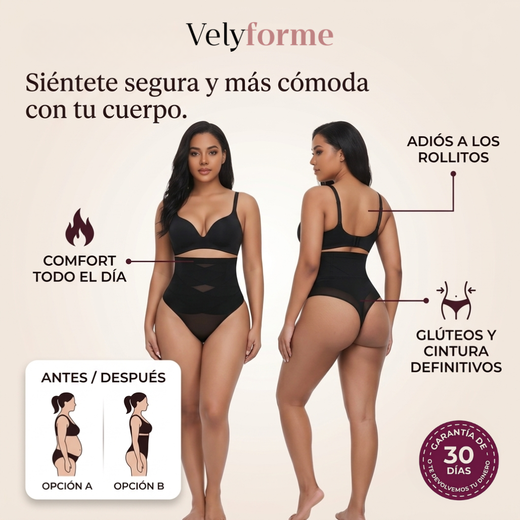 NUEVO: Velyforme® Tanga Moldeador de Talle Alto – Vientre Plano sin Esfuerzo