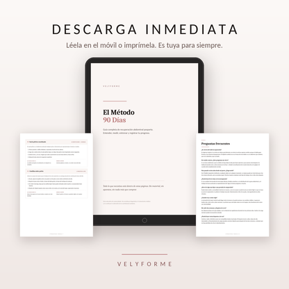 El Método 90 Días - Guía y diario de recuperación abdominal posparto
