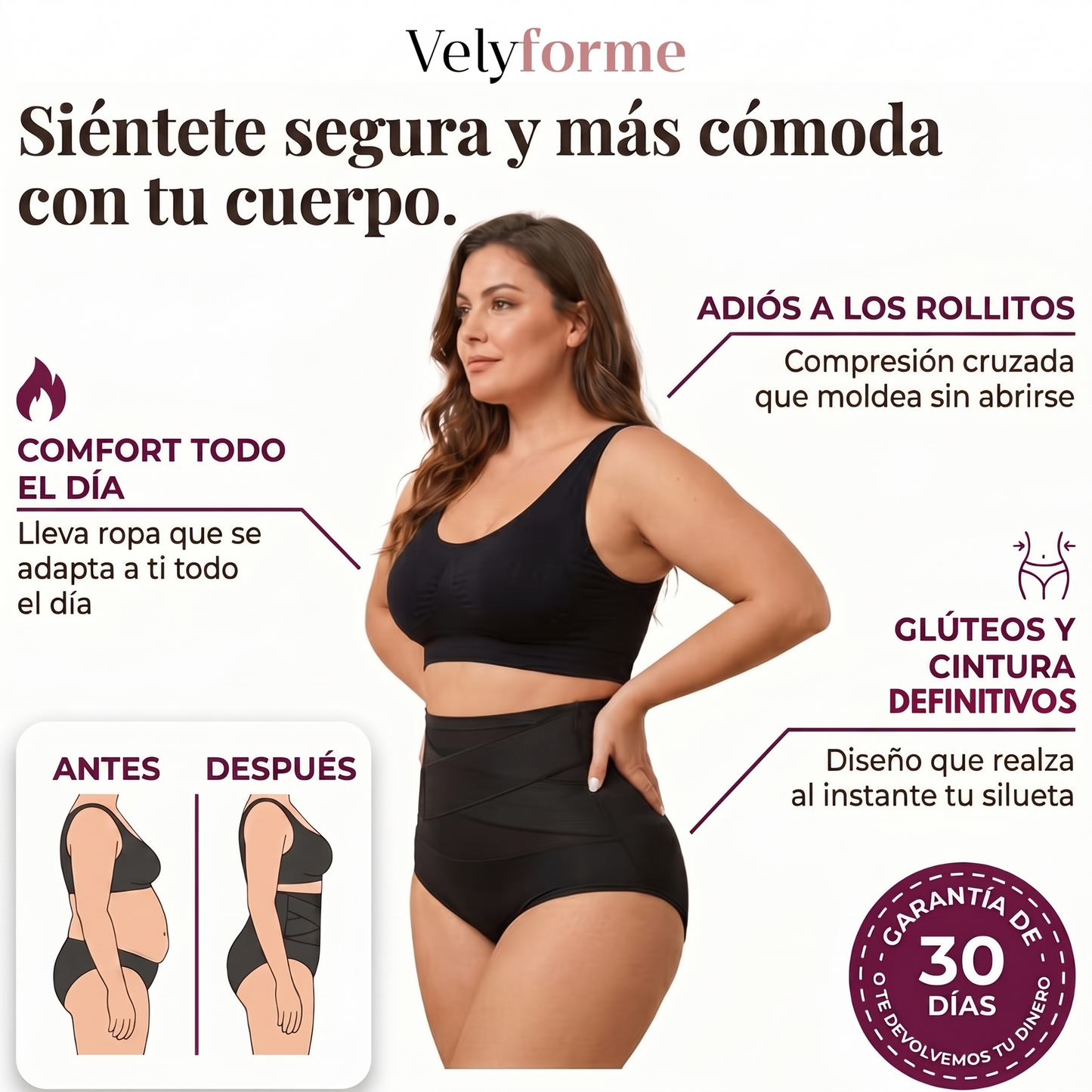 Velyforme® Braguita Moldeadora Talle Alto – Vientre Plano sin Esfuerzo