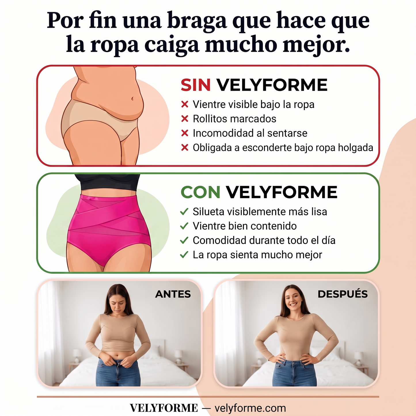 Velyforme® Braguita Moldeadora Talle Alto – Vientre Plano sin Esfuerzo