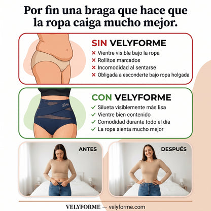 Velyforme® Braguita Moldeadora Talle Alto – Vientre Plano sin Esfuerzo